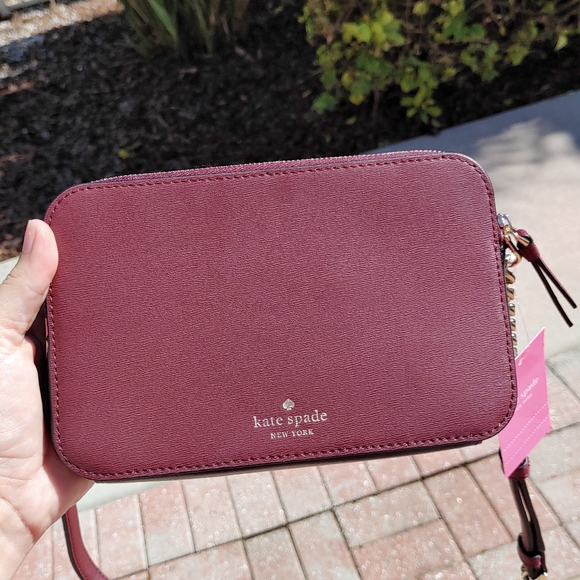 Kate Spade Floral Pup Double Zip Small Crossbody - Picture 7 of 12